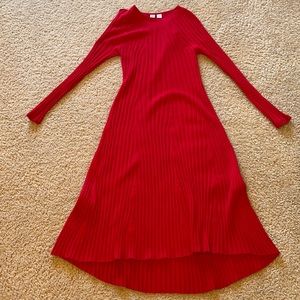 Red knitted dress from uniqlo U